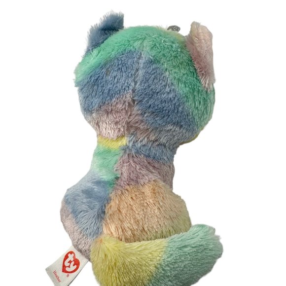 TY Heather the Unicorn Cat Beanie Boo Unikitty Big Eyes Stuffed Animal Plush Toy - Picture 7 of 11